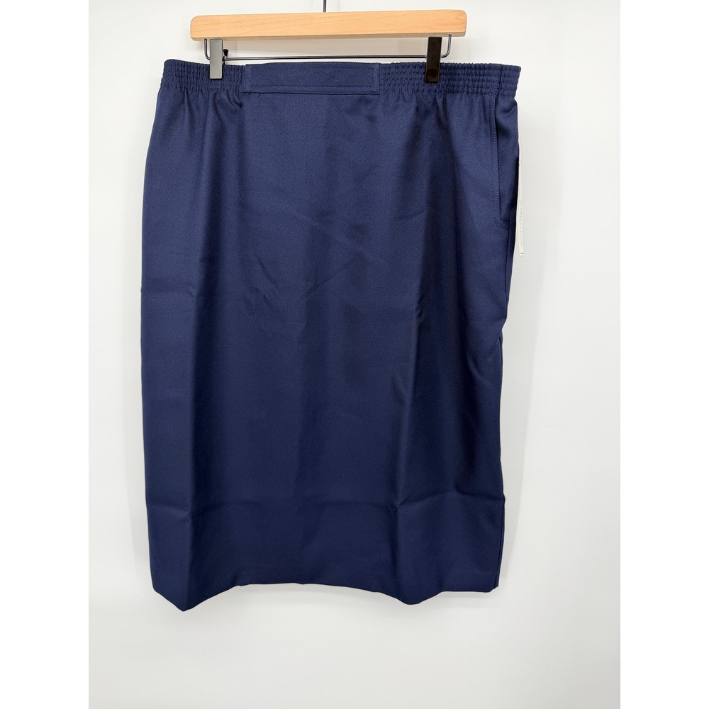 Alfred Dunner Skirt Women 18W Navy New Classics Elastic Waist Pockets 09288 CX
